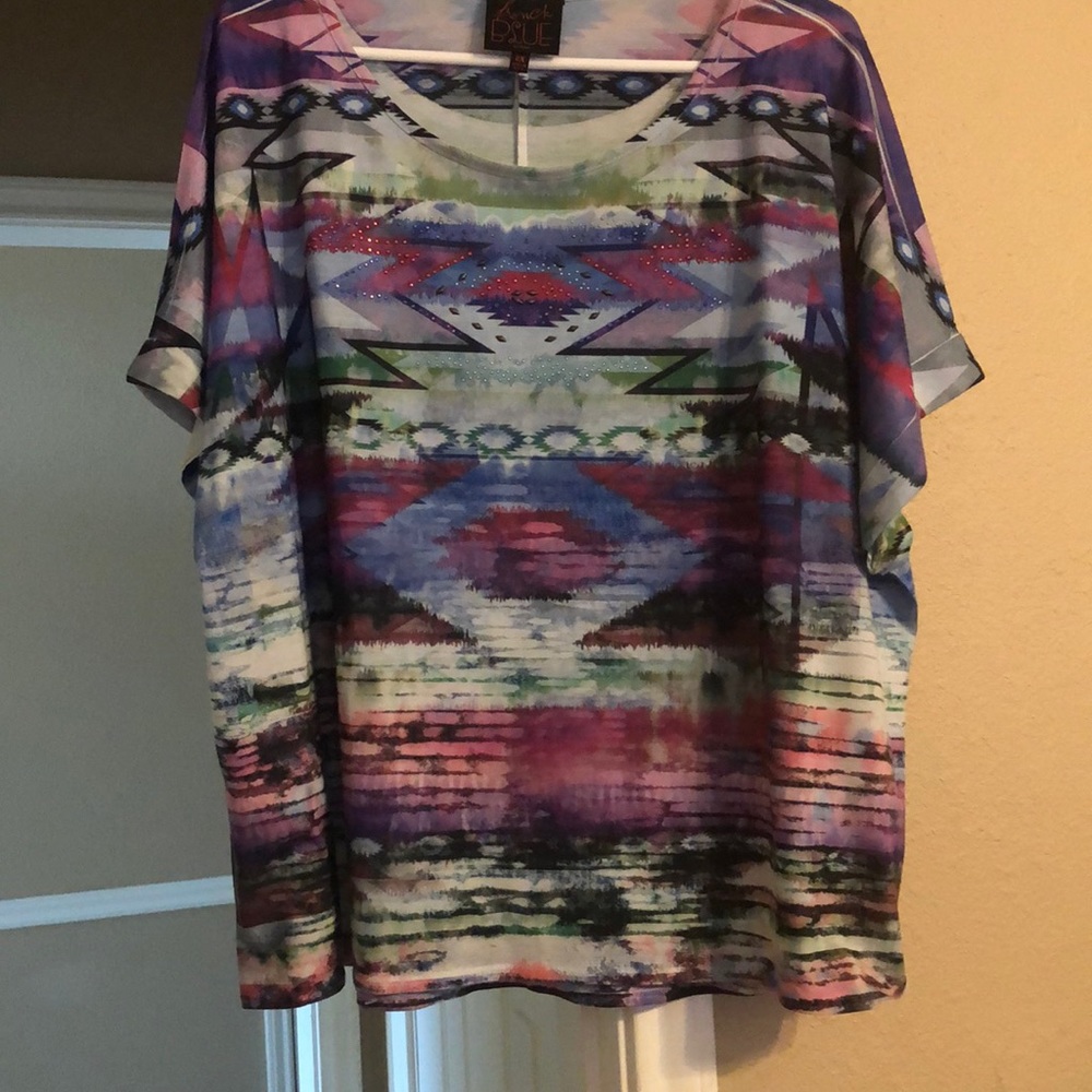 Southwest style blouse. NEVER WORN.